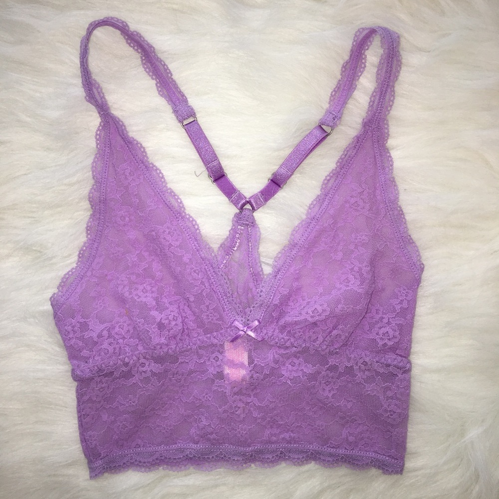 Victoria's Secret floral stretch lace bralette XS